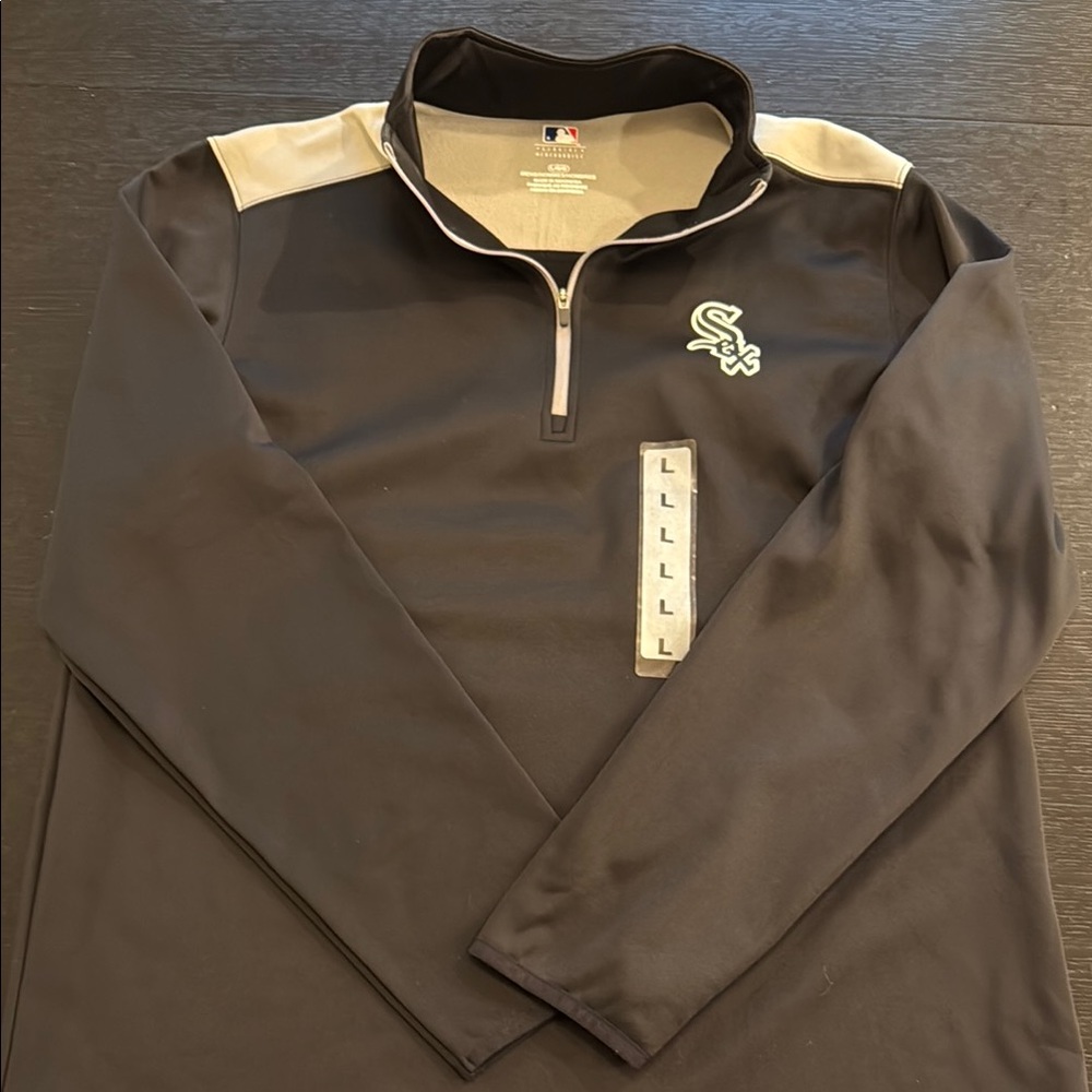 Men’s Chicago White Sox Black Quarter-Zip Pullover